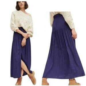 NWT Anthropologie Maeve Carnacion Textured Maxi Skirt